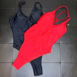 Swim Summer Beach High Cut One Piece Swimsuit Size Small
